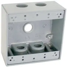 Gray 2-Gang Outlet Box 1
