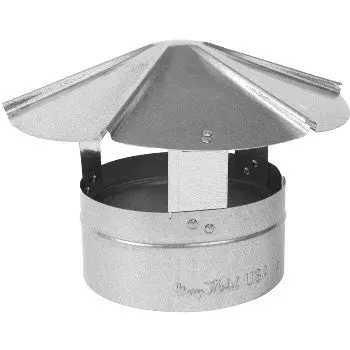 Gray Metal Prods 5-327R Round Shanty Rain Cap, Galvanized Steel ~ 5 1