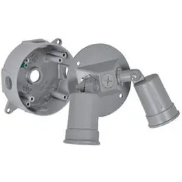 Gray Round Double Floodlight Holder Kit 1