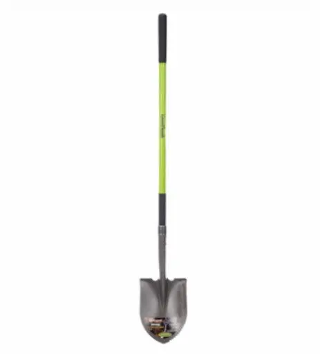 Green Thumb Round Point Garden Shovel Fiberglass Handle 1