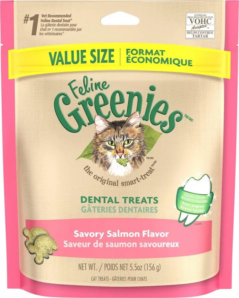 Greenies Feline Dental Salmon Flavor Cat Treats 1
