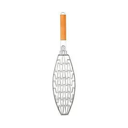 Grill Fish Basket, Flexible Non-Stick Wire, Brushed Nickel, 22-In. 1