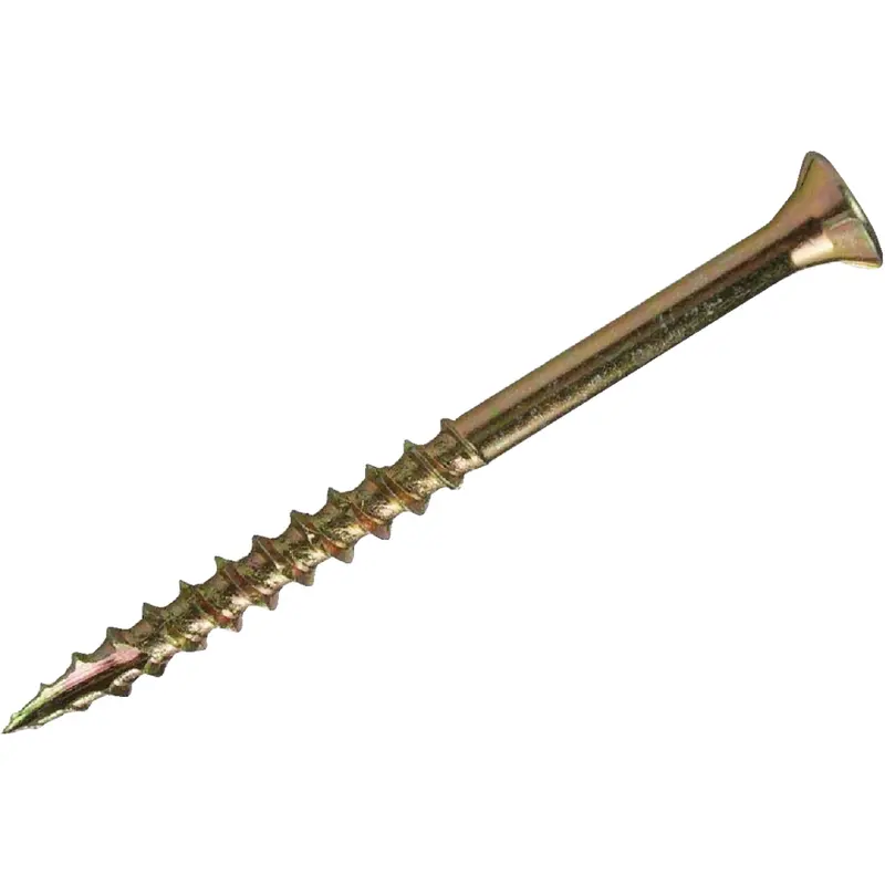Grip-Rite #8 X 2 In. Flat Head Star Gold Construction Wood Screw (138 Ct., 1 Lb.) 1