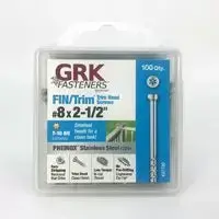 Grk Fasteners Pheinox 305 Stainless Steel Fin/Trim Finishing Trim Head Screw #8 X 2-1/2 In. 1
