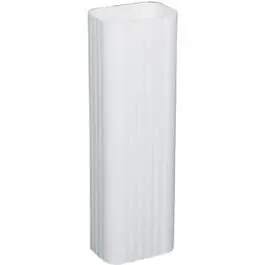 Gutter Downspout, White Aluminum, 3 X 4-In. X 10-Ft. 1