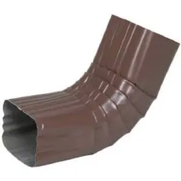 Gutter Front Elbow, Style A, 75 Degree, Brown Aluminum, 3 X 4-In. 1