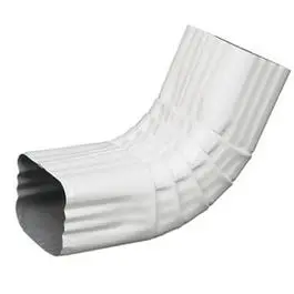 Gutter Front Elbow, Style A, 75 Degree, White Aluminum , 2 X 3-In. 1