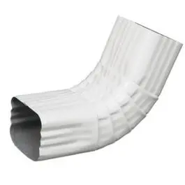 Gutter Front Elbow, Style A, 75 Degree, White Aluminum, 3 X 4-In. 1
