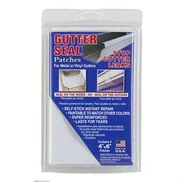 Gutter Seal Patches, Self-Sticking, 4 X 6-In. 4-Pk. 1