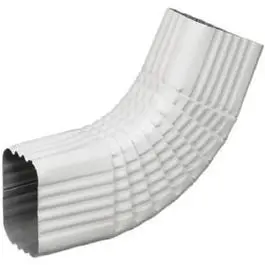 Gutter Side Elbow, Style B, 75 Degree, White Aluminum, 3 X 4-In. 1