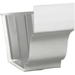 Gutter Slip Joint Connector, White Aluminum, 5-In. 1