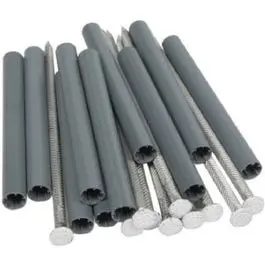 Gutter Spike & 5-In. Ferrule, White Aluminum, 7-In. 10-Pk. 1