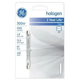 Halogen Quartz Light Bulb, Clear, 300-Watts 1
