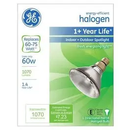 Halogen Spot Light Bulb, Par38, 60 Watts 1