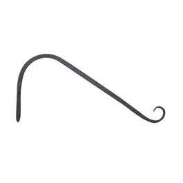 Hanging Plant Hook, Angled, Black, 12-In. 1
