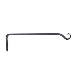Hanging Plant Hook, Straight, Black, 15-In. 1