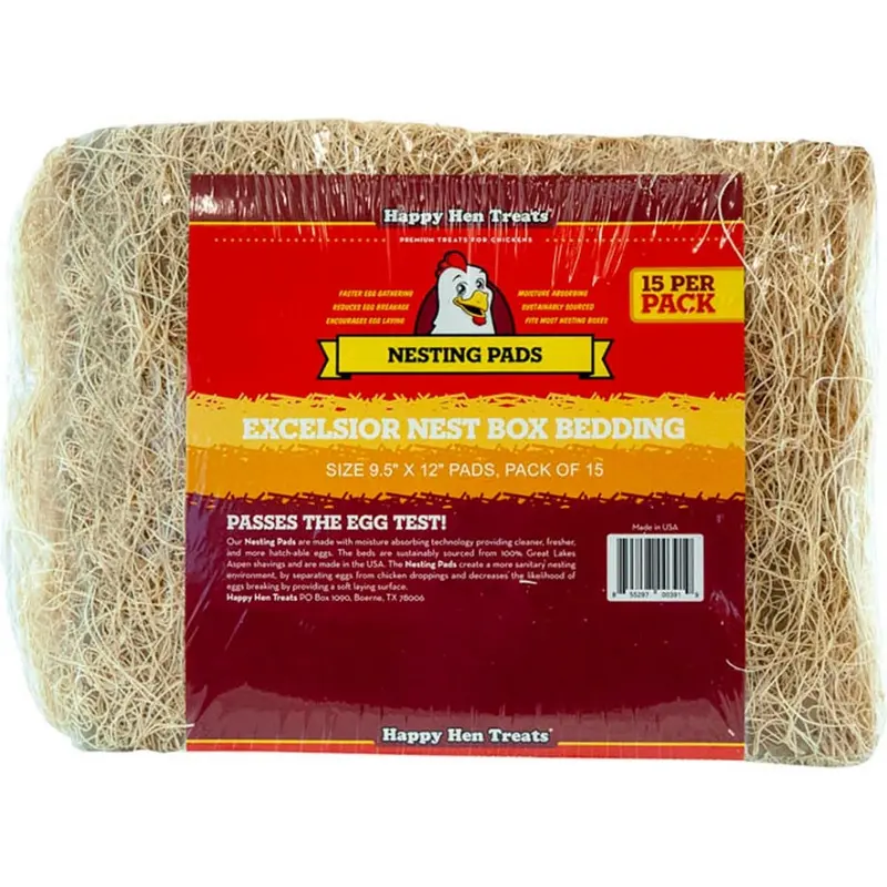 Happy Hen Excelsior Nest Box Bedding Pads 1