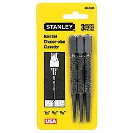 Hardened Steel Nail Set, 3-Pc. 1