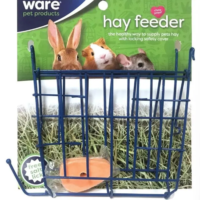 Hay Feeder - Wire Rack With Free Salt Lick 1