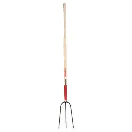 Hay Fork, 3 Oval Tine, Hardwood Handle, 48-In. 1