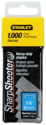 Hd Staples 1/4In Yel/Bla 1000Pk 1