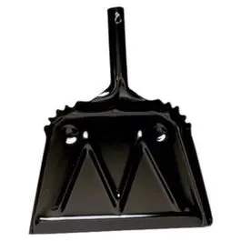 Heavy Duty Dust Pan, Black, Metal, 12-In. 1
