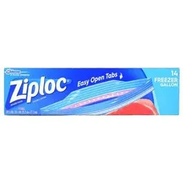 Heavy-Duty Freezer Bags, Gripper Zipper,  Gal., 14-Count 1