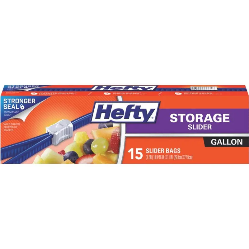 Hefty 1 Gal. Slider Food Storage Bag (15 Count) 1