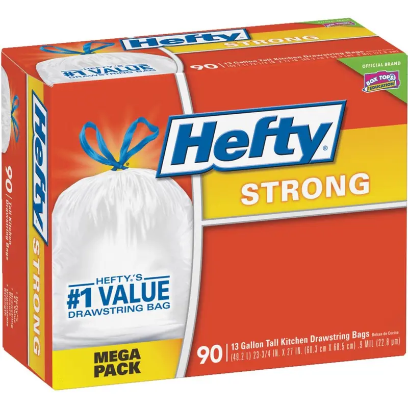 Hefty 13 Gal. Tall Kitchen White Trash Bag (90-Count) 1