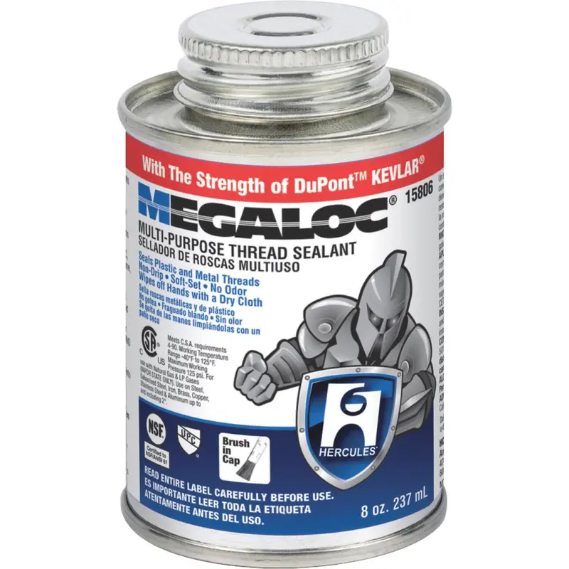 Hercules Megaloc 8 Fl. Oz. Blue Thread Sealant 1