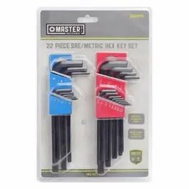 Hex-L Key Set, Long Arm, Sae & Metric, 22-Pc. 1