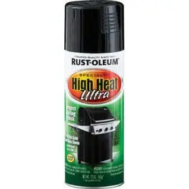 High-Heat Spray Paint, Bbq Semi-Gloss Black, 12-Oz. 1