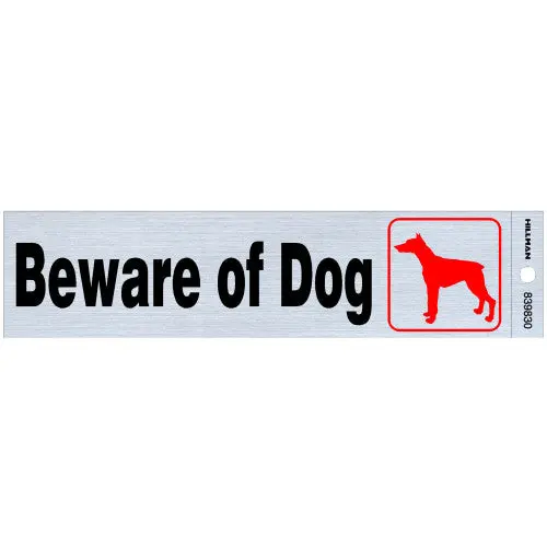 Hillman Adhesive Beware Of Dog Sign 1