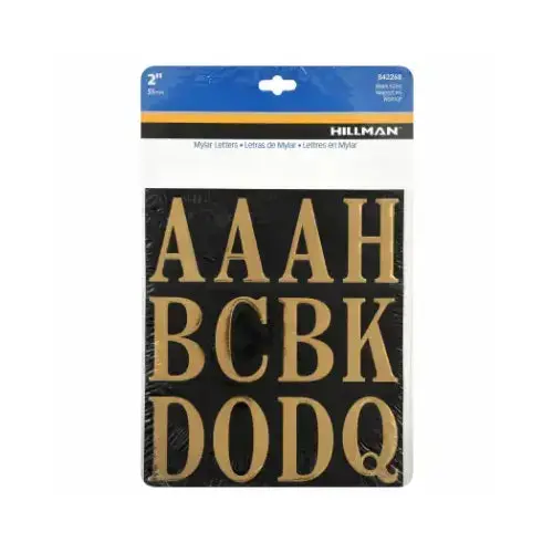 Hillman Adhesive Letter Pack Black And Gold 1