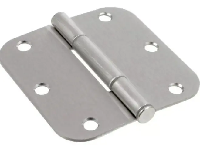Hillman Group Hardware Essentials 3.5" Residential Door Hinge 5/8" Round Corner - 3 Pc 1
