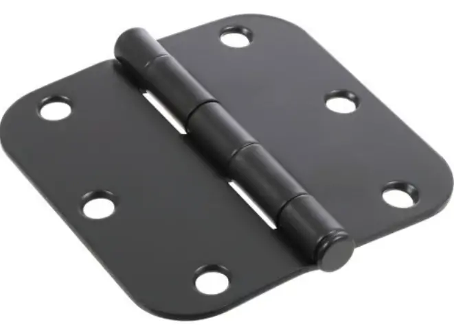 Hillman Group Hardware Essentials 5/8" Round Corner Door Hinge Oil Rubbed Bronze (3-1/2") 3 Pa 1