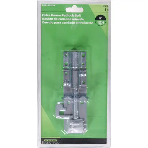 Hillman Group Hardware Essentials Extra Heavy Duty Padlock Bolt Latch Zinc 1