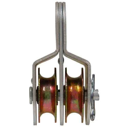 Hillman Group Hardware Essentials Heavy Duty Double Sheave Fixed Eye Pulley Zinc 1