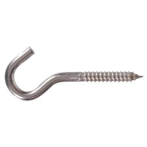 Hillman Group Hardware Essentials Heavy Duty Screw Hook Flagged Stainless 1