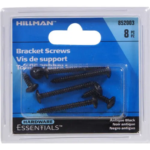 Hillman Group Hardware Essentials Shelf Bracket Screw Antique Black 2