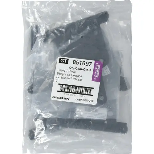 Hillman Hardware Essentials 4X4 Heavy Duty T-Hinge Black 1
