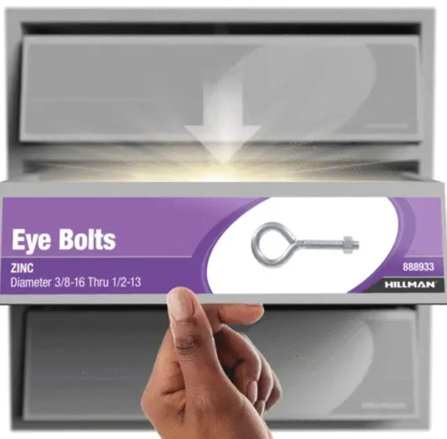 Hillman Hardware Essentials Eye Bolt With Hex Nut Zinc (1/2"-13 X 10") 1