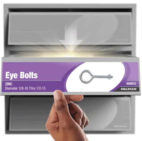 Hillman Hardware Essentials Eye Bolt With Hex Nut Zinc (3/8-16 X 6") 1