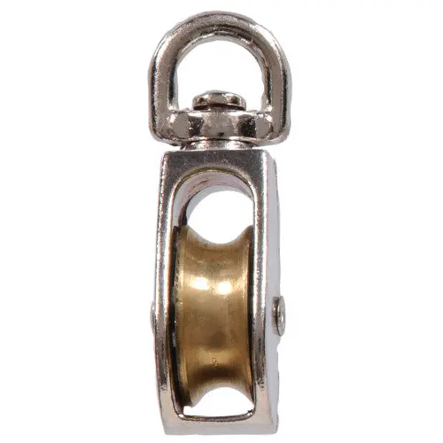 Hillman Hardware Essentials Single Sheave Swivel Eye Pulley Nickel 1