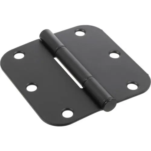 Hillman Hardware Essentials Squeak-Proof 5/8" Round Corner Door Hinge Oil Rubbed Bronze 1
