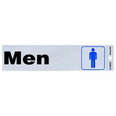Hillman Men's Restroom Sign (2" X 8") 1