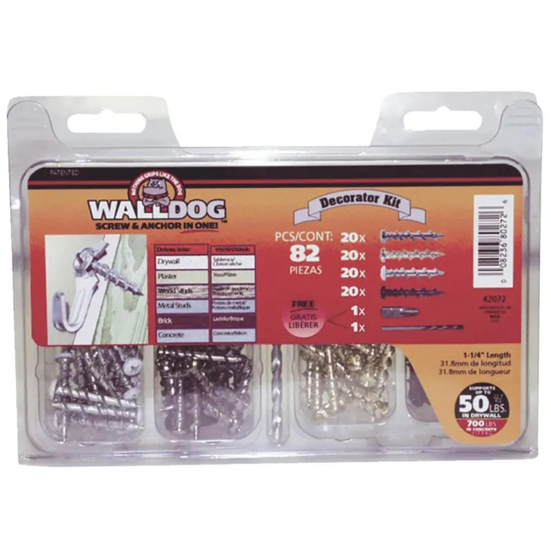 Hillman Walldog Decorator Wall Anchor Kit 1
