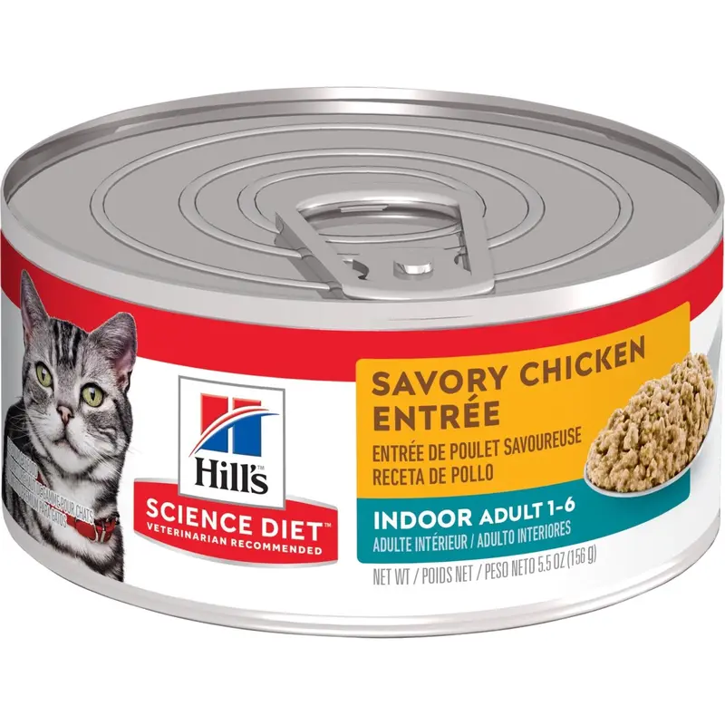 Hill's® Science Diet® Adult Indoor Savory Chicken Entrée Cat Food 1