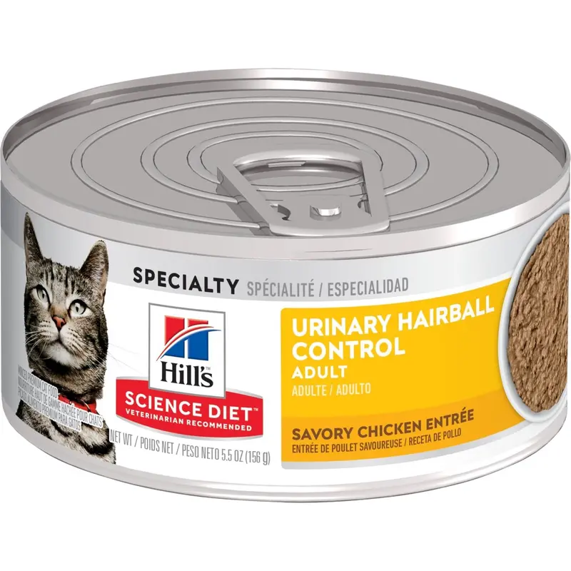 Hill's® Science Diet® Adult Urinary Hairball Control Savory Chicken Entrée Wet Cat Food 1