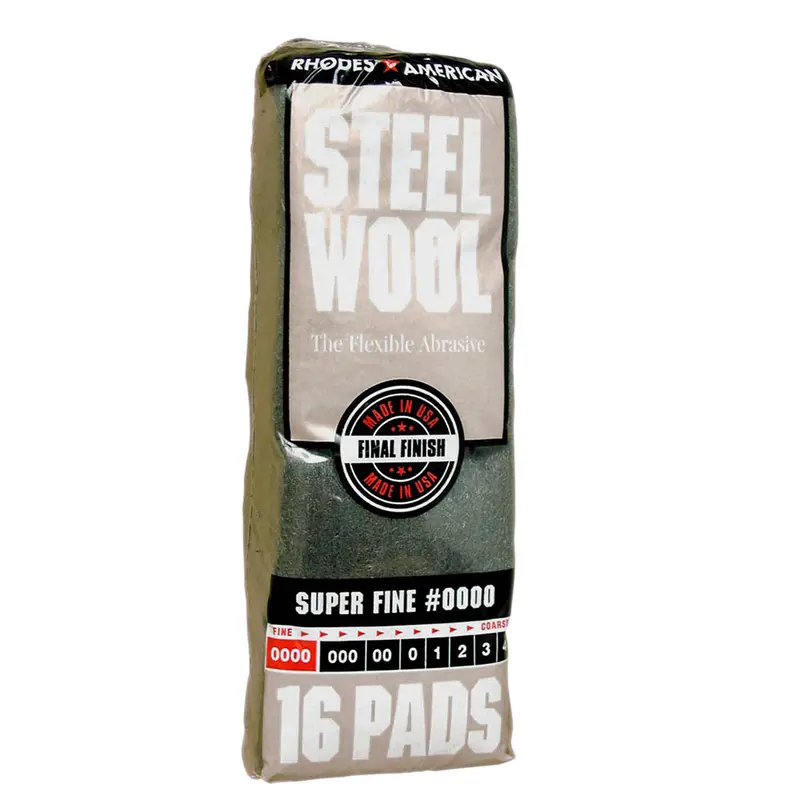 Homax® Steel Wool, Super Fine, Grade #0000 16 Pads 1